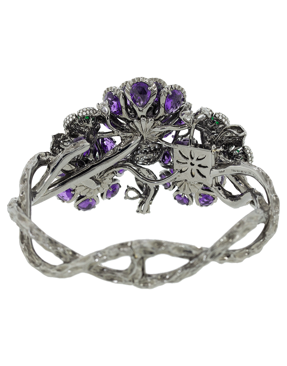 SABOO FINE JEWELS-Royale Emerald Flower Bracelet-TITANIUM