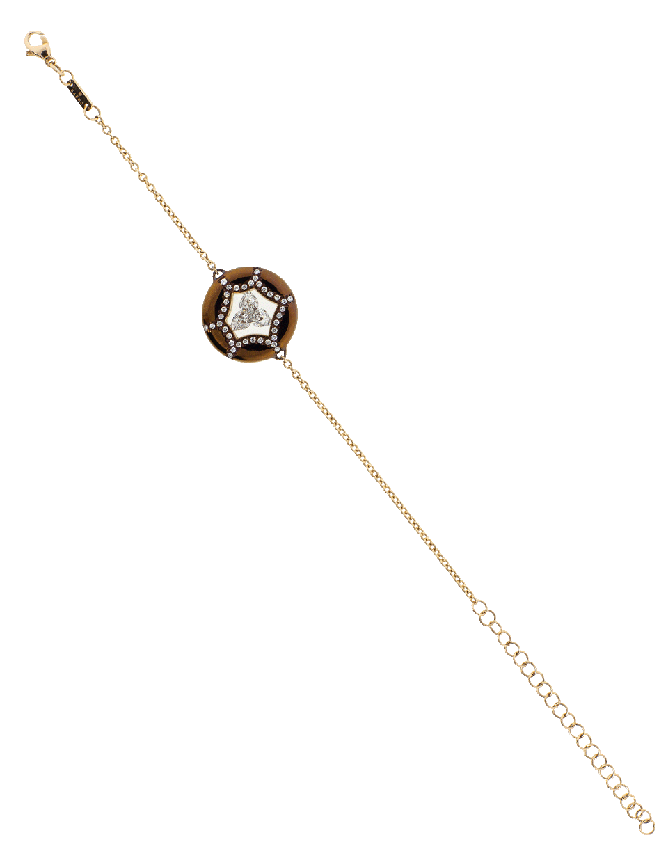SABOO FINE JEWELS-Trillion Cut Diamond Flower Bracelet-TITANIUM
