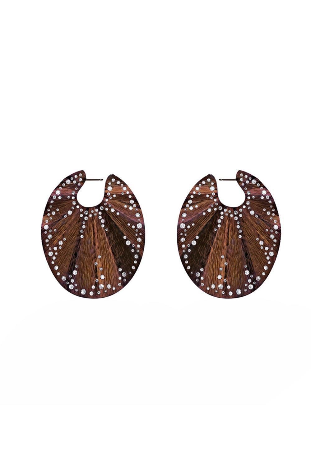 SABOO FINE JEWELS-Brown Toned Diamond Earrings-TITANIUM