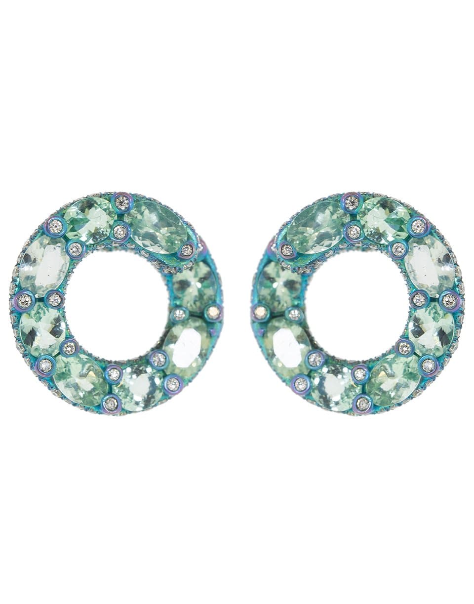 SABOO FINE JEWELS-Elemento Paraiba and Diamond Earrings-TITANIUM