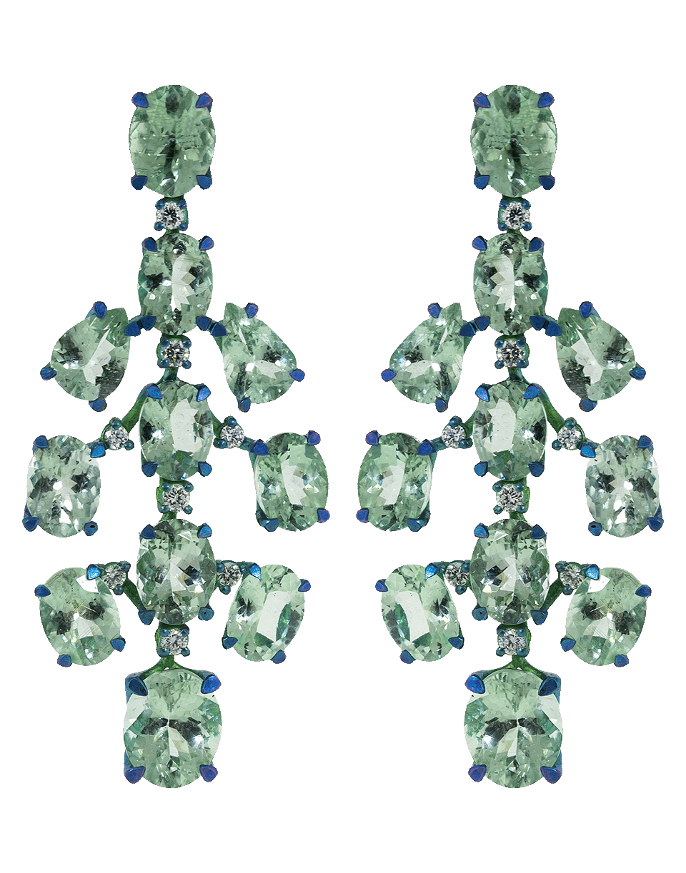 SABOO FINE JEWELS-Paraiba and Diamond Earrings-TITANIUM
