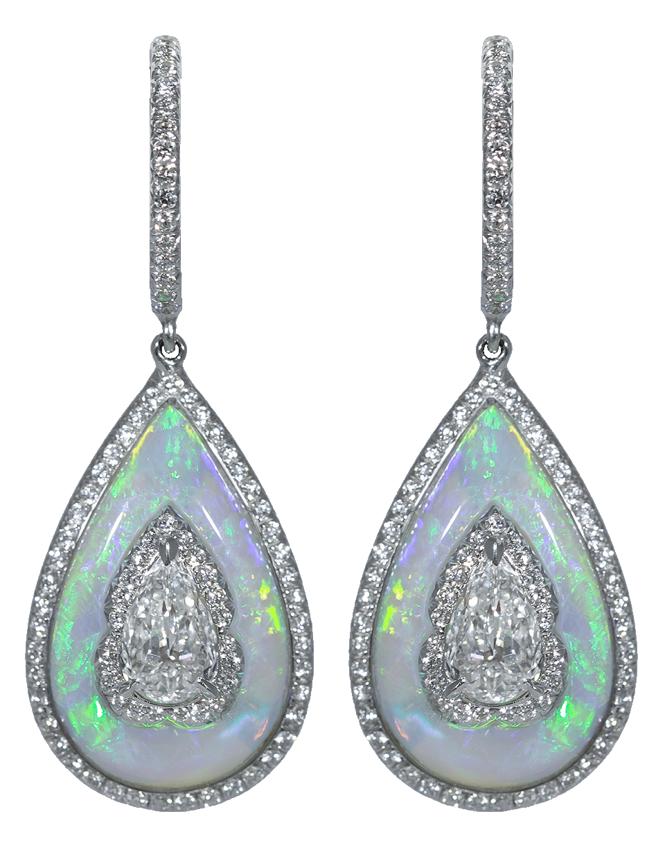 SABOO FINE JEWELS-Aura Opal Drop Earrings-WHITE GOLD