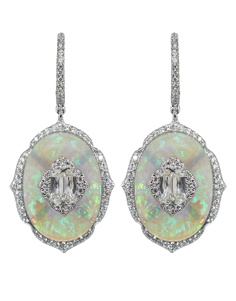 SABOO FINE JEWELS-Opal and Diamond Earrings-WHITE GOLD
