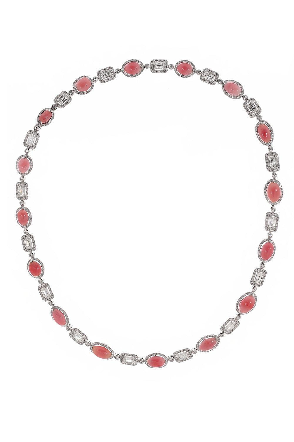  Conch Pearl Diamond Necklace-WHITE GOLD-JEWELRYFINE JEWELNECKLACE O-SABOO FINE JEWELS 