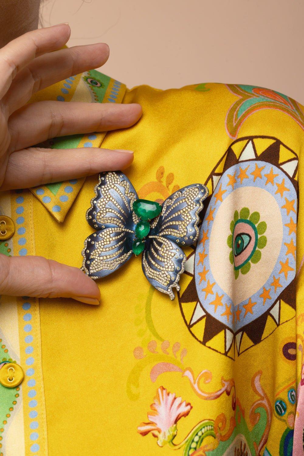 SABOO FINE JEWELS-Butterfly Brooch-TITANIUM