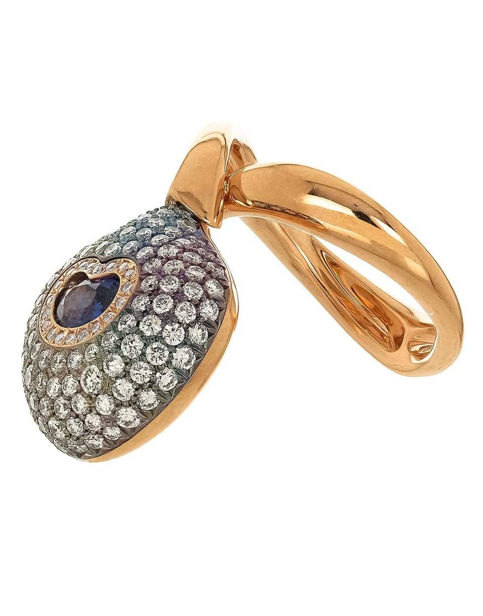 SABOO FINE JEWELS-Blue Sapphire and Diamond Multi Color Ring-ROSE GOLD