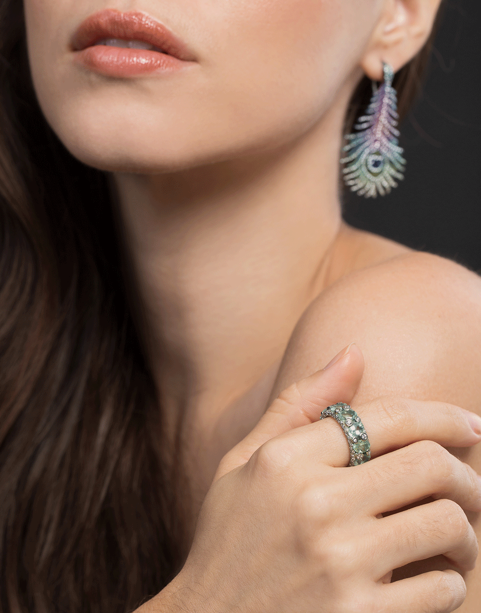 SABOO FINE JEWELS-Parabia And Diamond Ring-TITANIUM