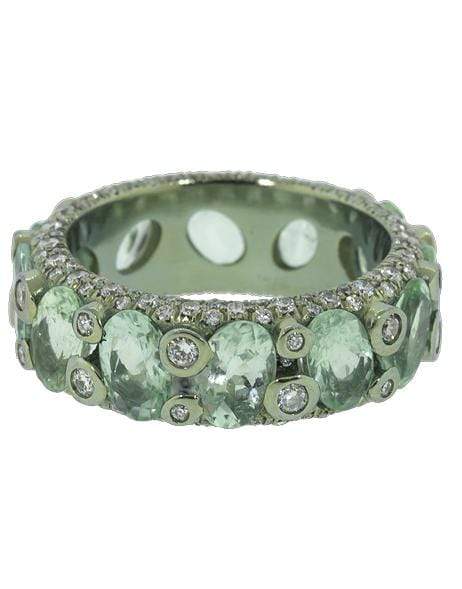 SABOO FINE JEWELS-Paraiba and Diamond Eternity Band-TITANIUM