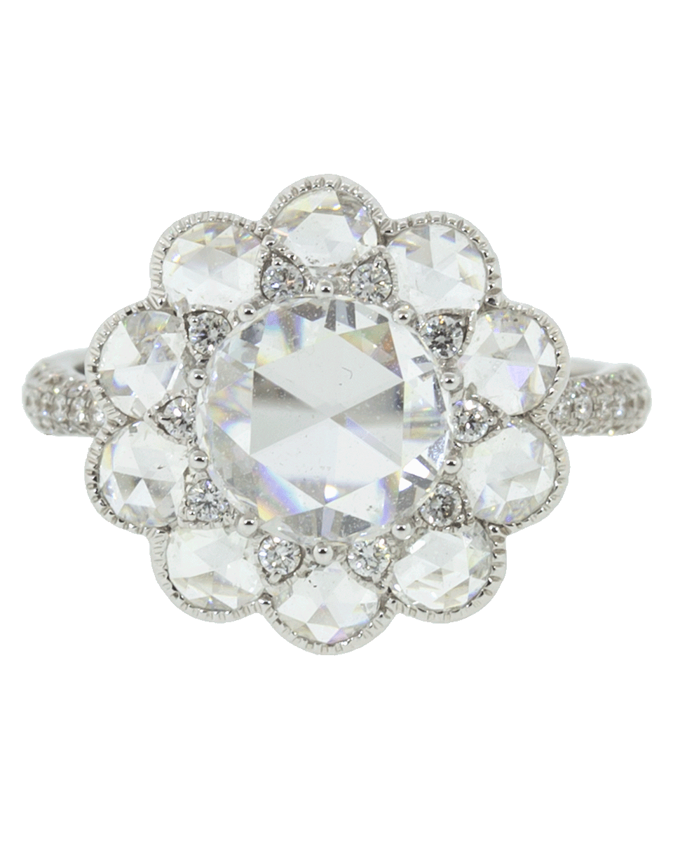 SABOO FINE JEWELS-Illuminescent Diamond Flower Ring-WHITE GOLD
