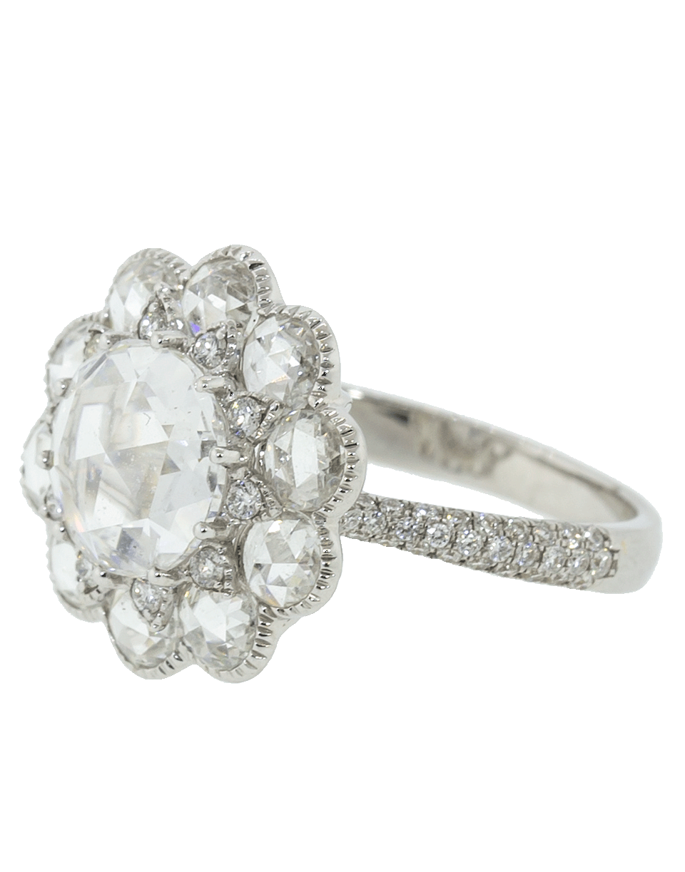 SABOO FINE JEWELS-Illuminescent Diamond Flower Ring-WHITE GOLD