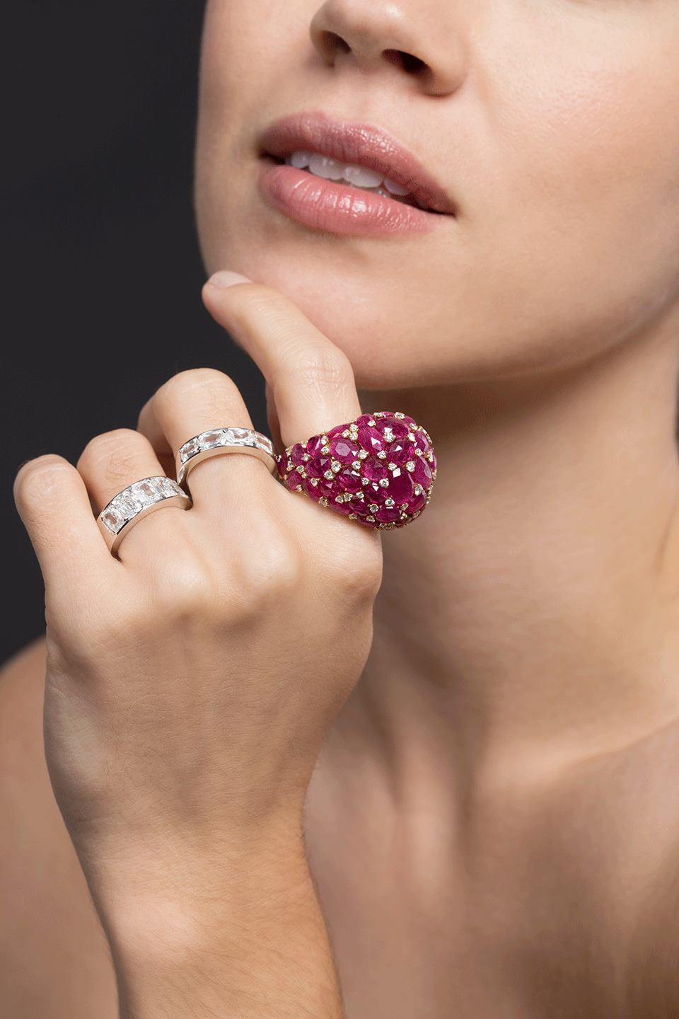 SABOO FINE JEWELS-Cushion Cut Diamond Ring-WHITE GOLD