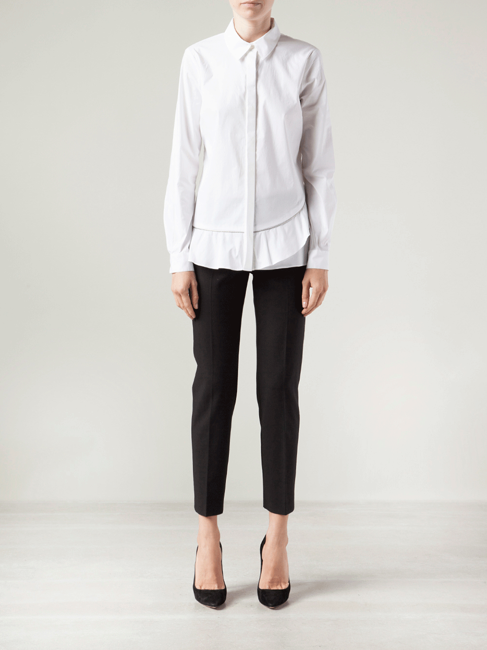 SACHIN & BABI-Long Sleeve Zipper Button Down Blouse-