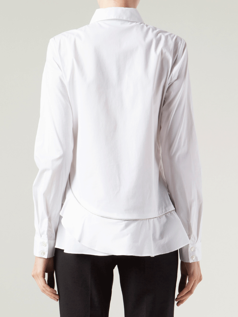 SACHIN & BABI-Long Sleeve Zipper Button Down Blouse-
