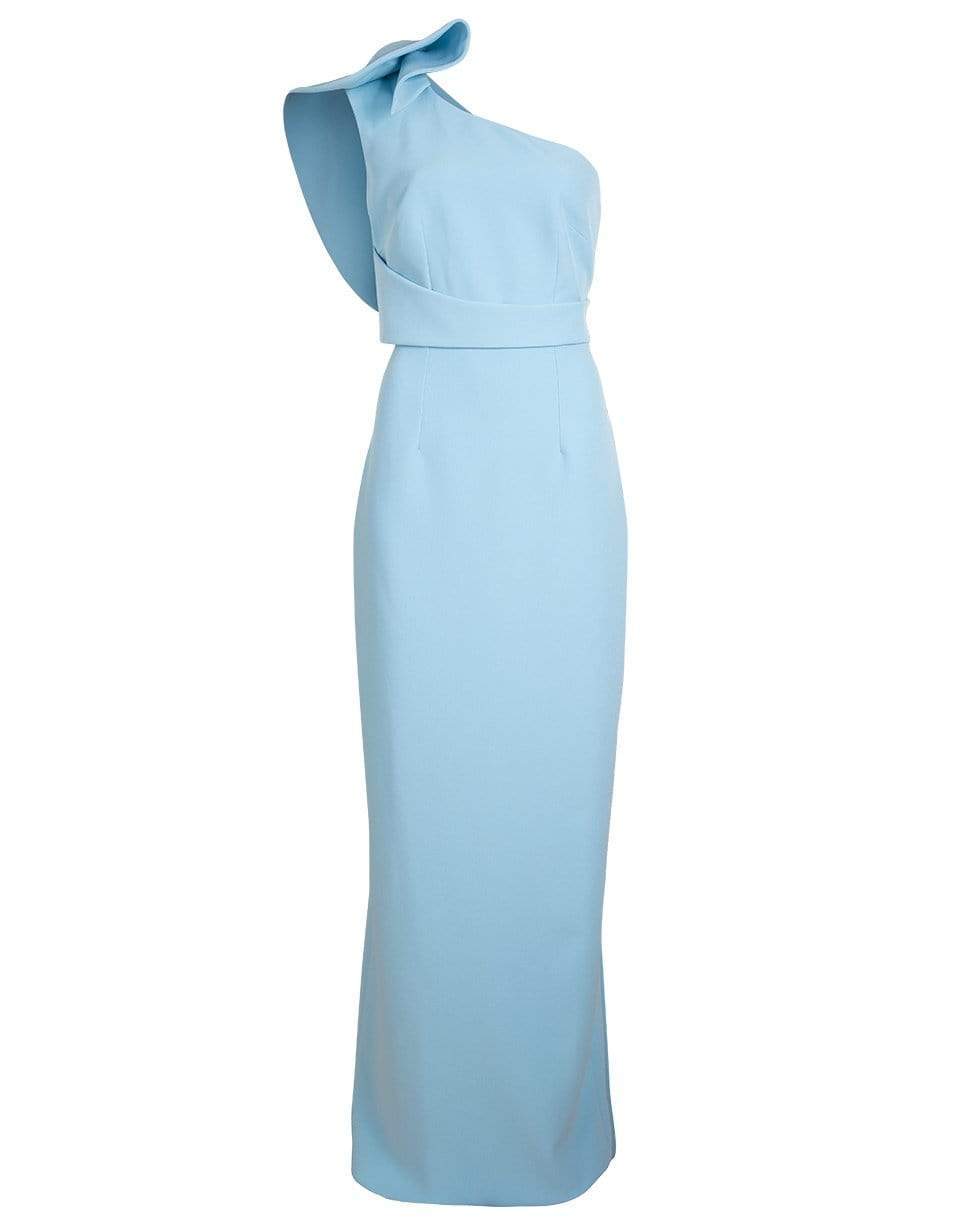 SAFIYAA-Asymmetric Long Dress-AIR BLUE