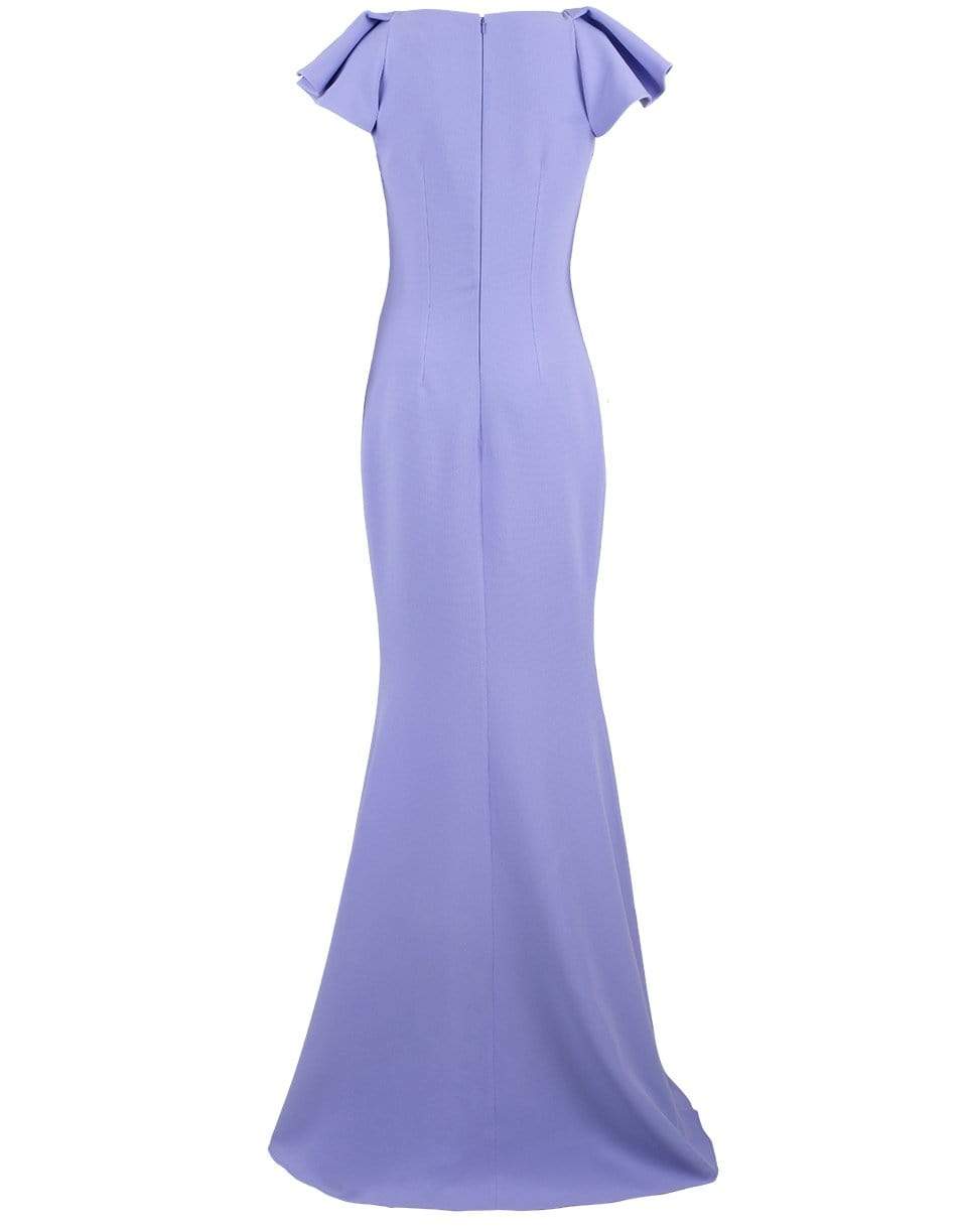 SAFIYAA-Sleeveless Dunia Ruffle Neck Long Dress-