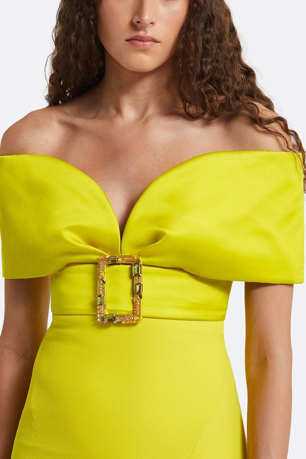 Abike Gown - Chartreuse-CHARTREUSE-6-CLOTHINGDRESSGOWN-SAFIYAA