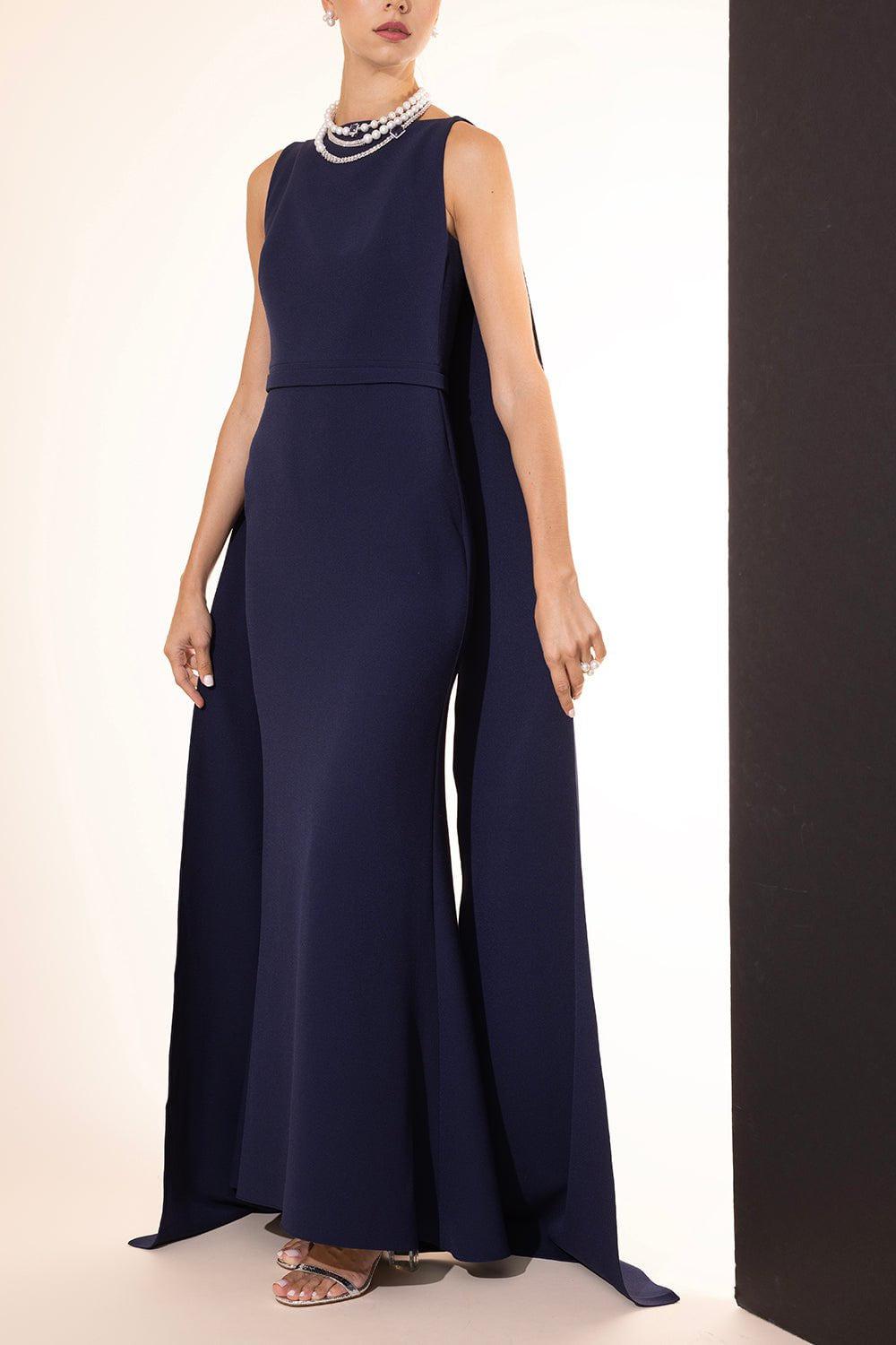 SAFIYAA-Ginevra Gown - Maritime Navy-