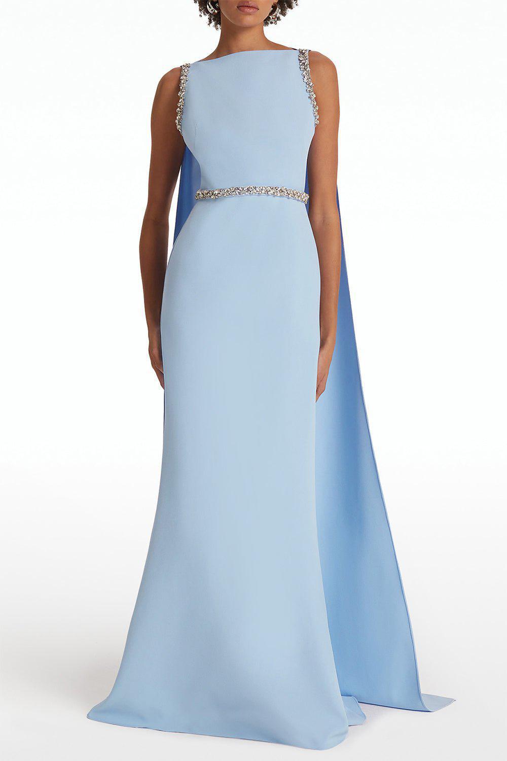 SAFIYAA-Ginevra Gown - Soft Sky-