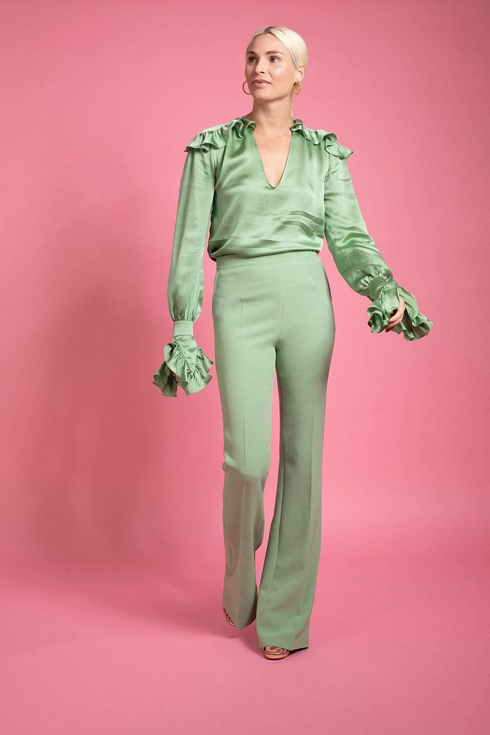 SAFIYAA-Alexa Pant - Sage-