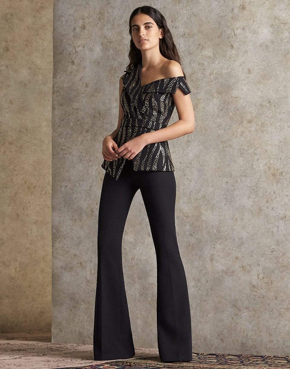 SAFIYAA-Black Halluana Flare Pant-