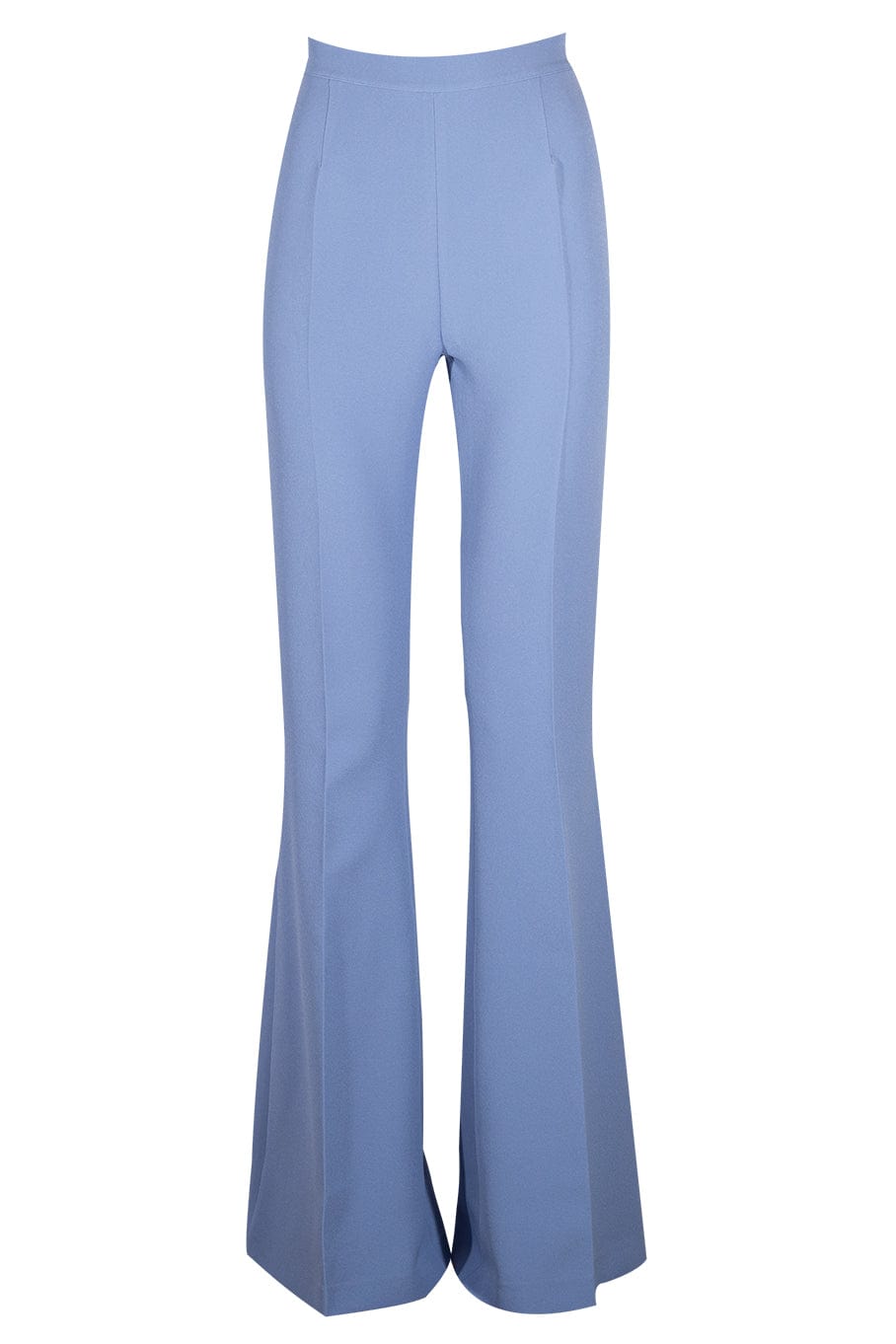 SAFIYAA-Flare Leg Side Zip Trouser-BLUE ASH