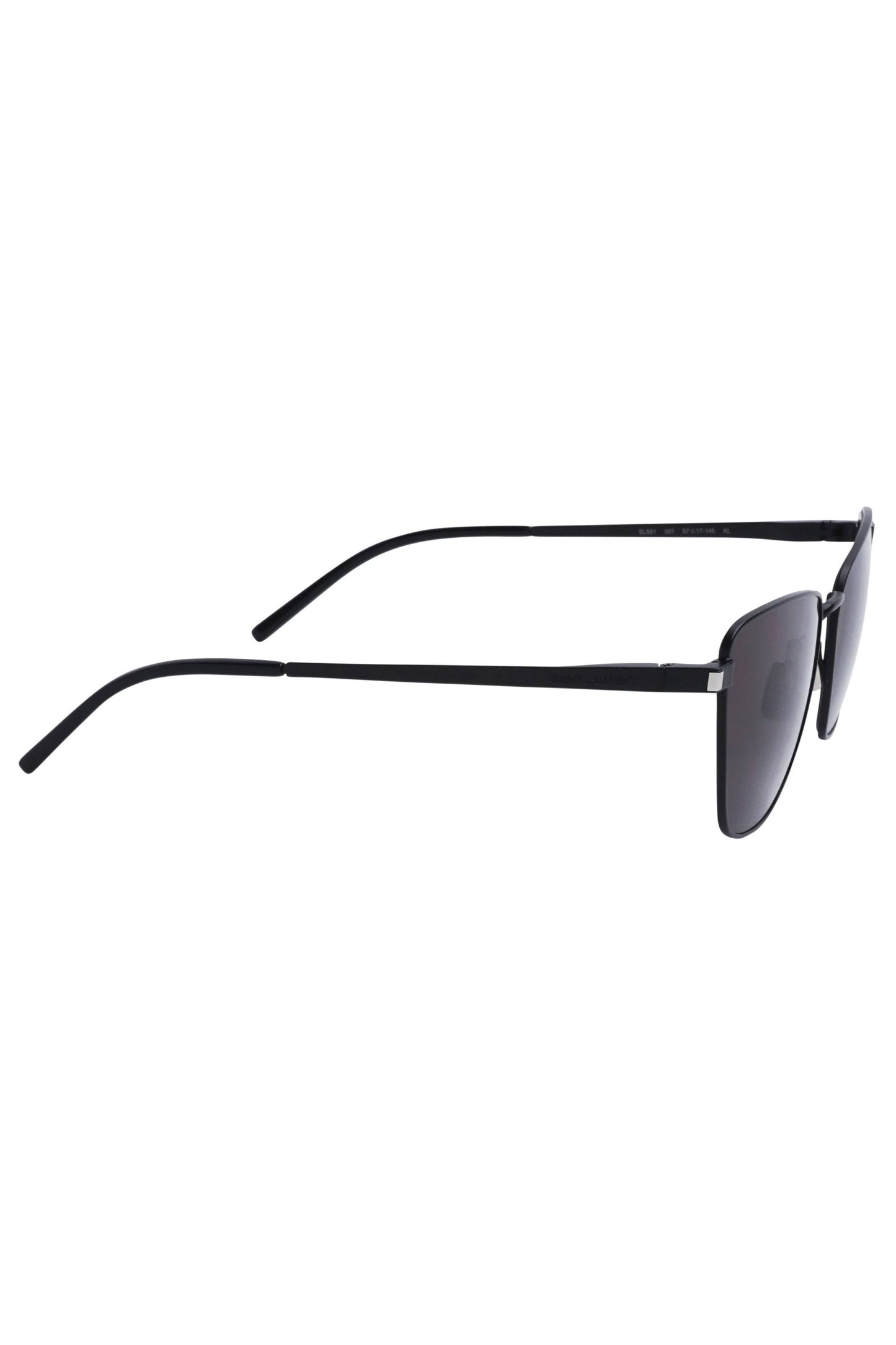 SAINT LAURENT-Square Aviator Sunglasses-BK/BK/BK