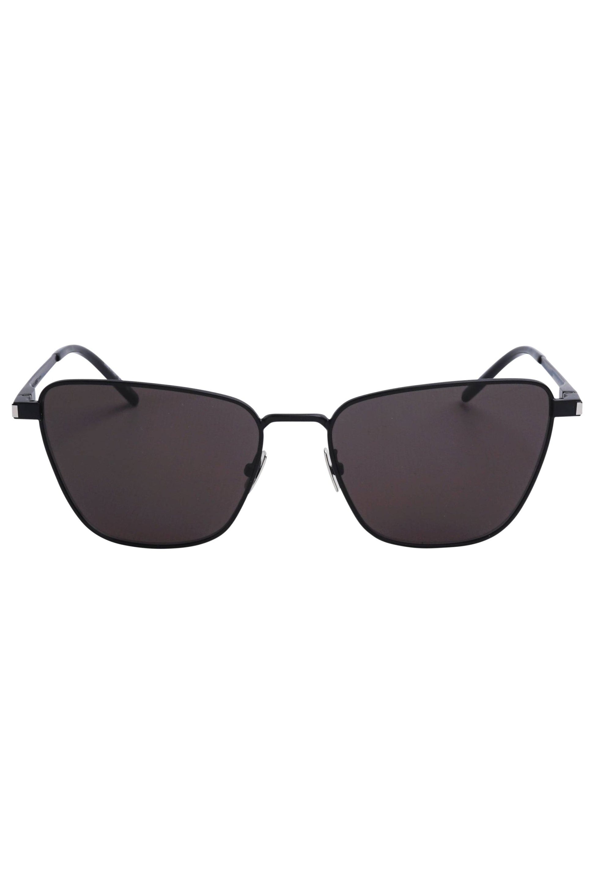 SAINT LAURENT-Square Aviator Sunglasses-BK/BK/BK