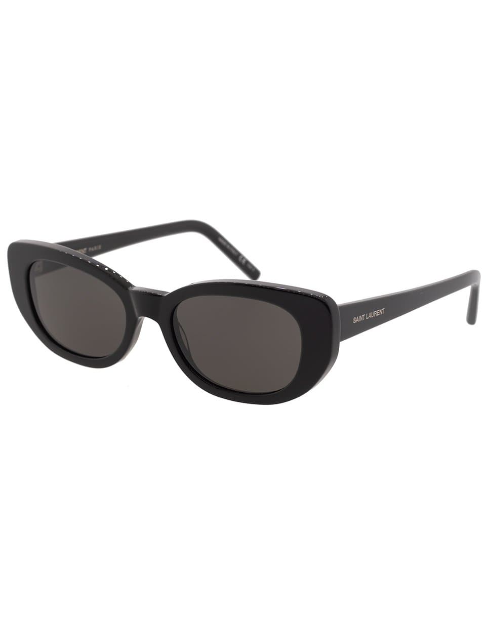 SAINT LAURENT-Betty Oval Sunglasses-BLACK