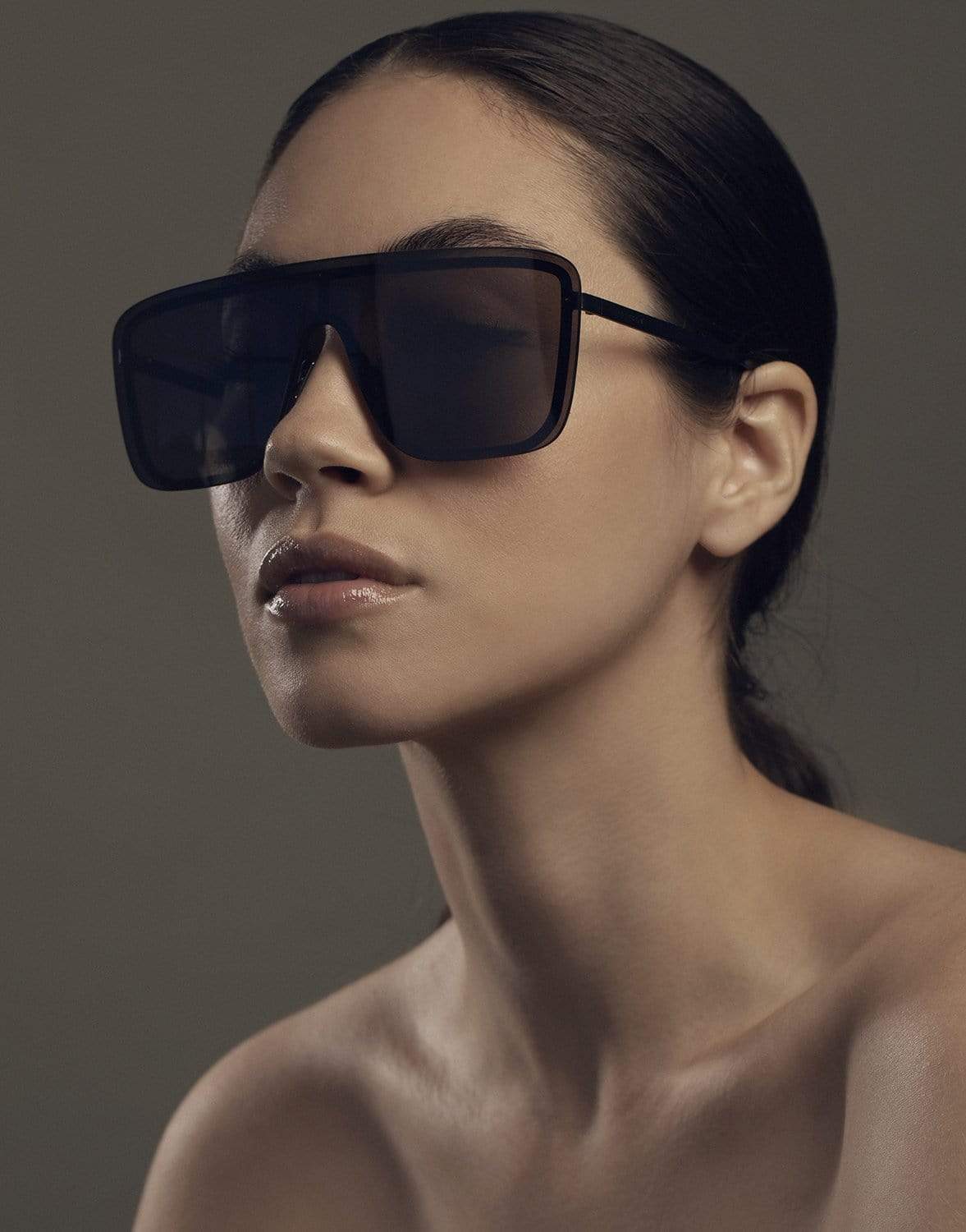SAINT LAURENT-Mask Aviator Sunglasses-BLACK