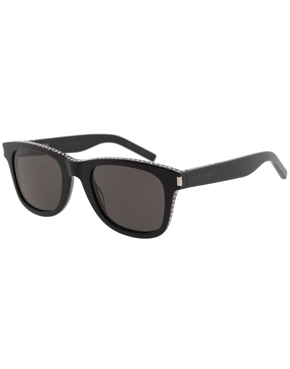 SAINT LAURENT-Unisex Black Rectangle Sunglasses-BLACK