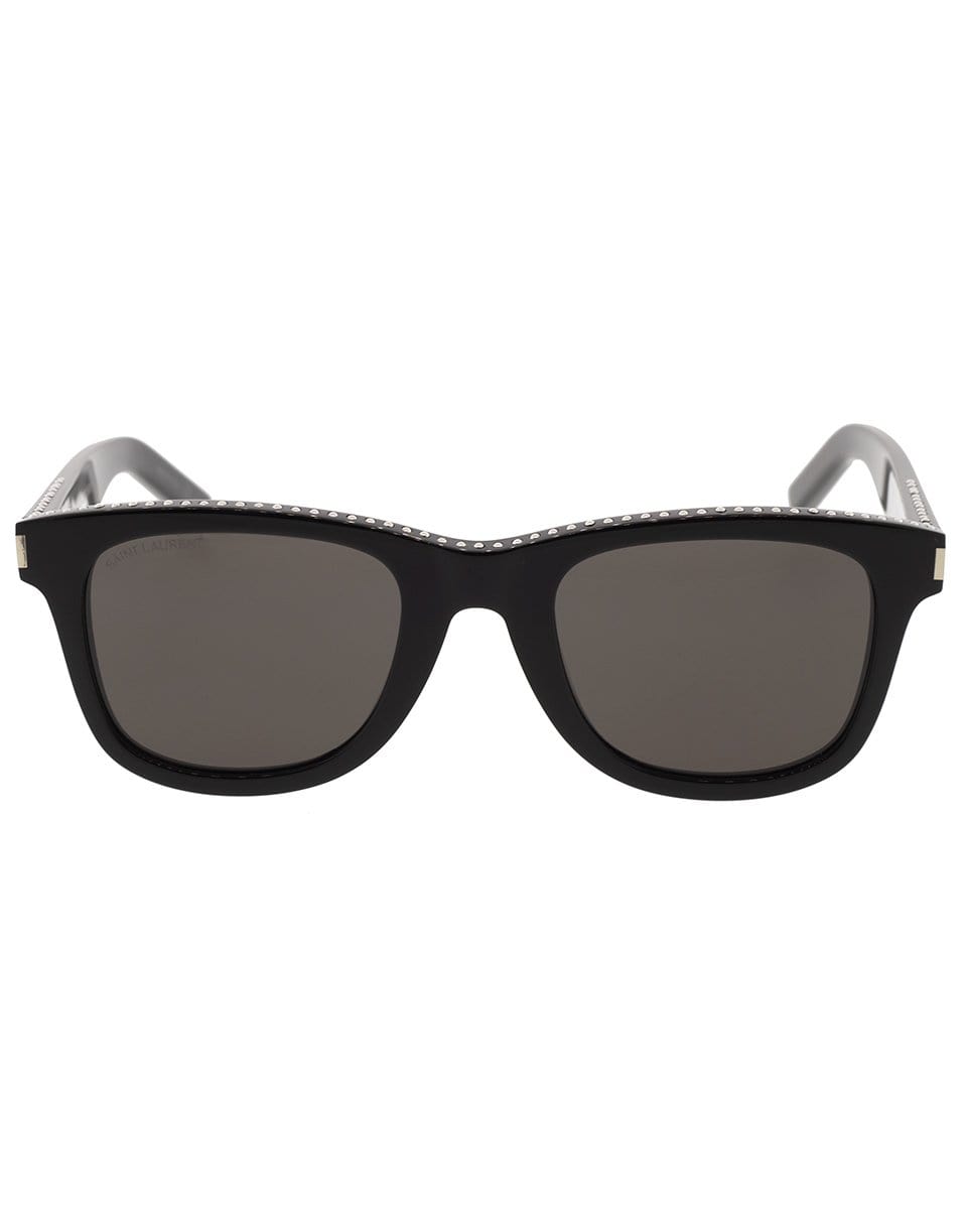 SAINT LAURENT-Unisex Black Rectangle Sunglasses-BLACK