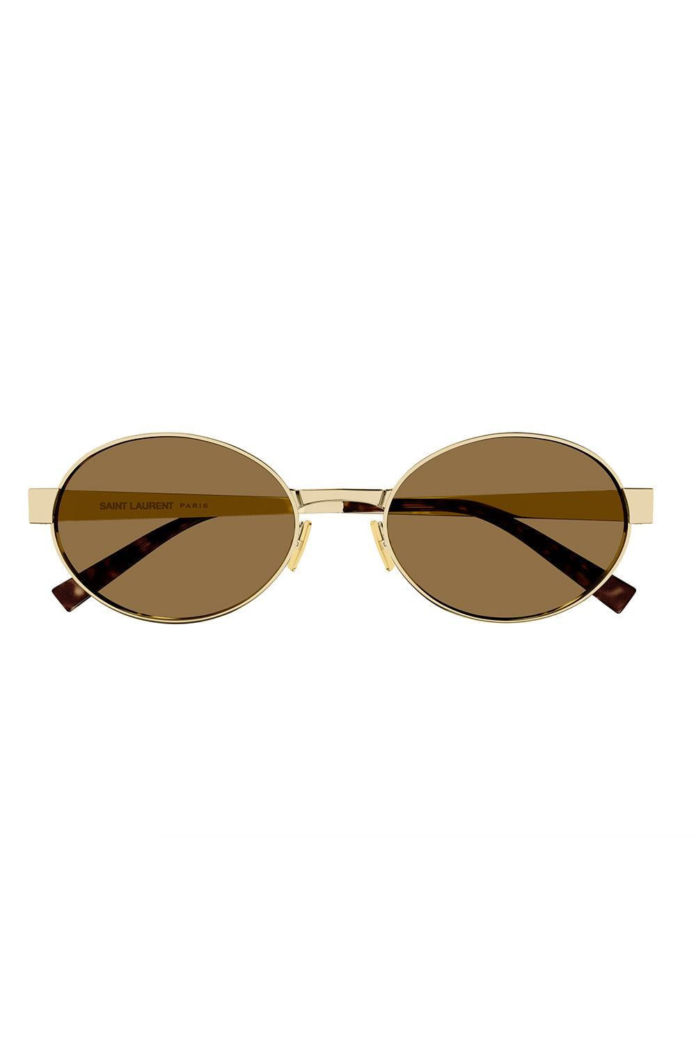 Round Sunglasses-GLDGLDBR-ACCESSORIESUNGLASSES-SAINT LAURENT