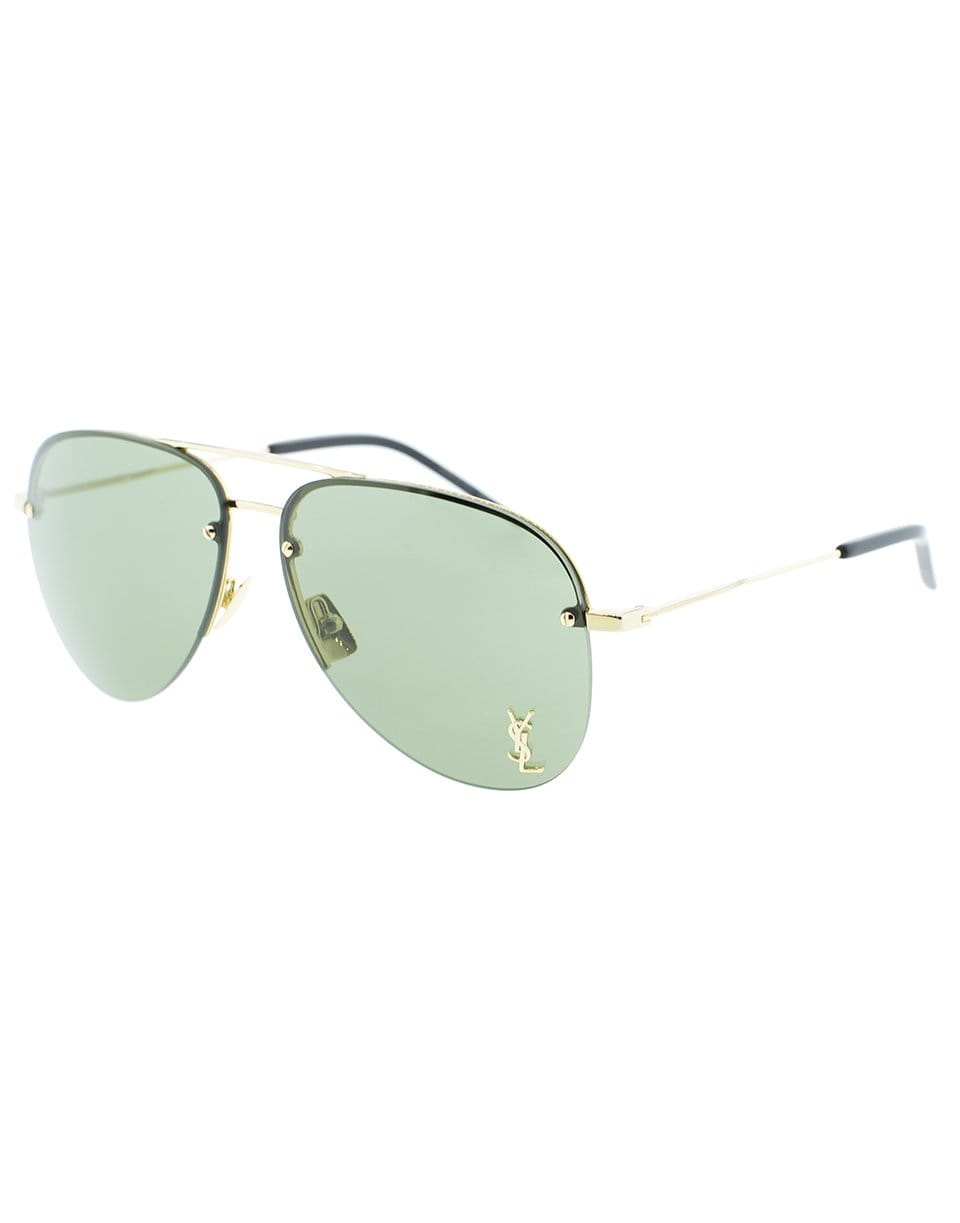 SAINT LAURENT-Classic 11 Gold Aviator Sunglasses-GOLD