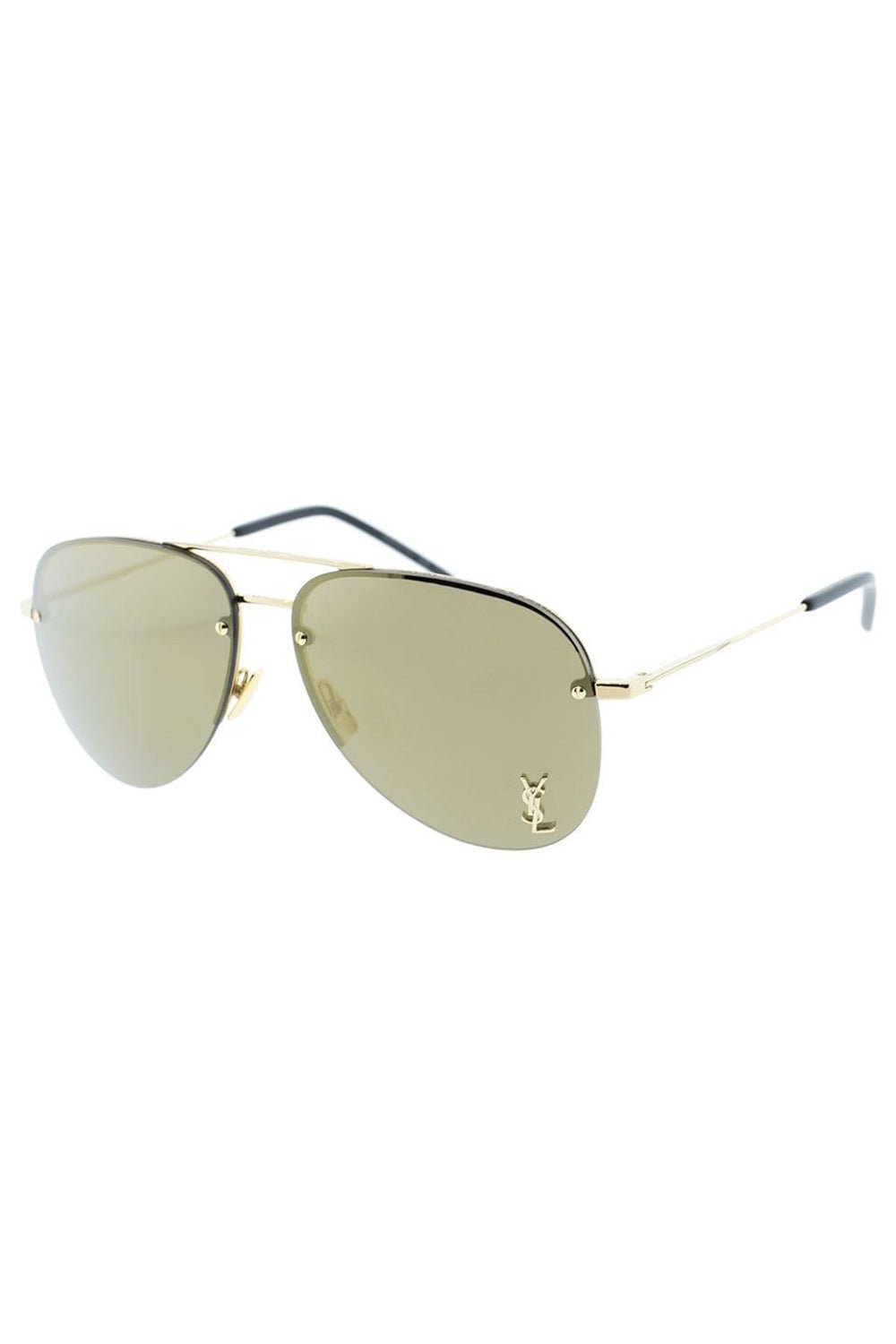 SAINT LAURENT-Classic Gold Aviator Sunglasses-GOLD
