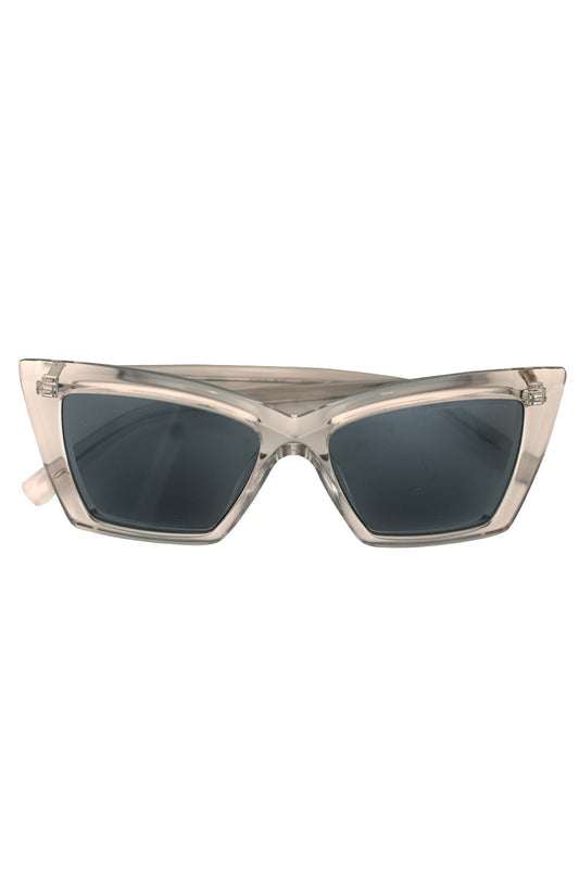 SAINT LAURENT-New Wave Cat Eye Sunglasses-GREY/SILVER