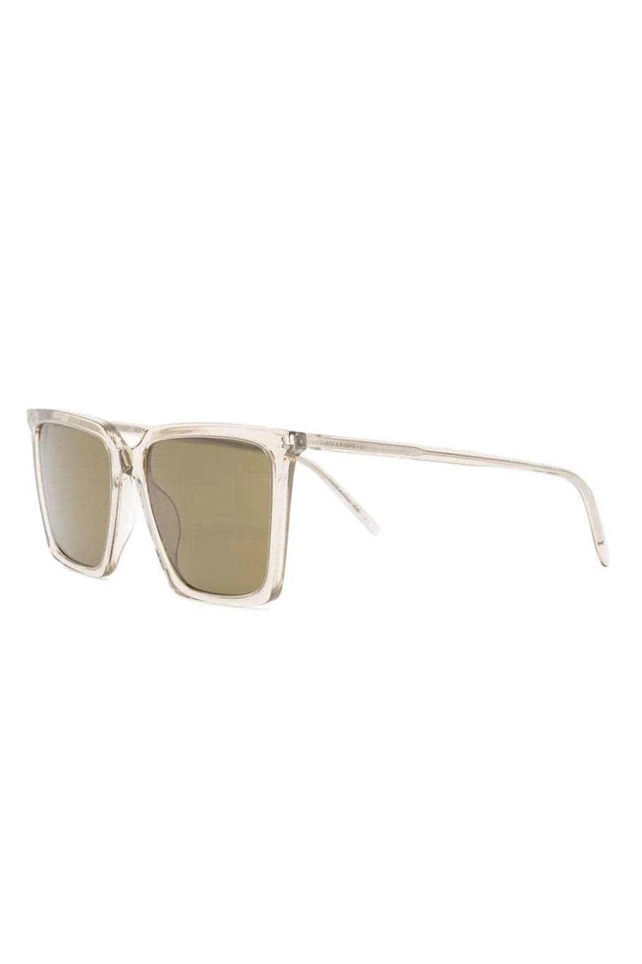 SAINT LAURENT-Oversized Rectangle Sunglasses-NUDE/BRN