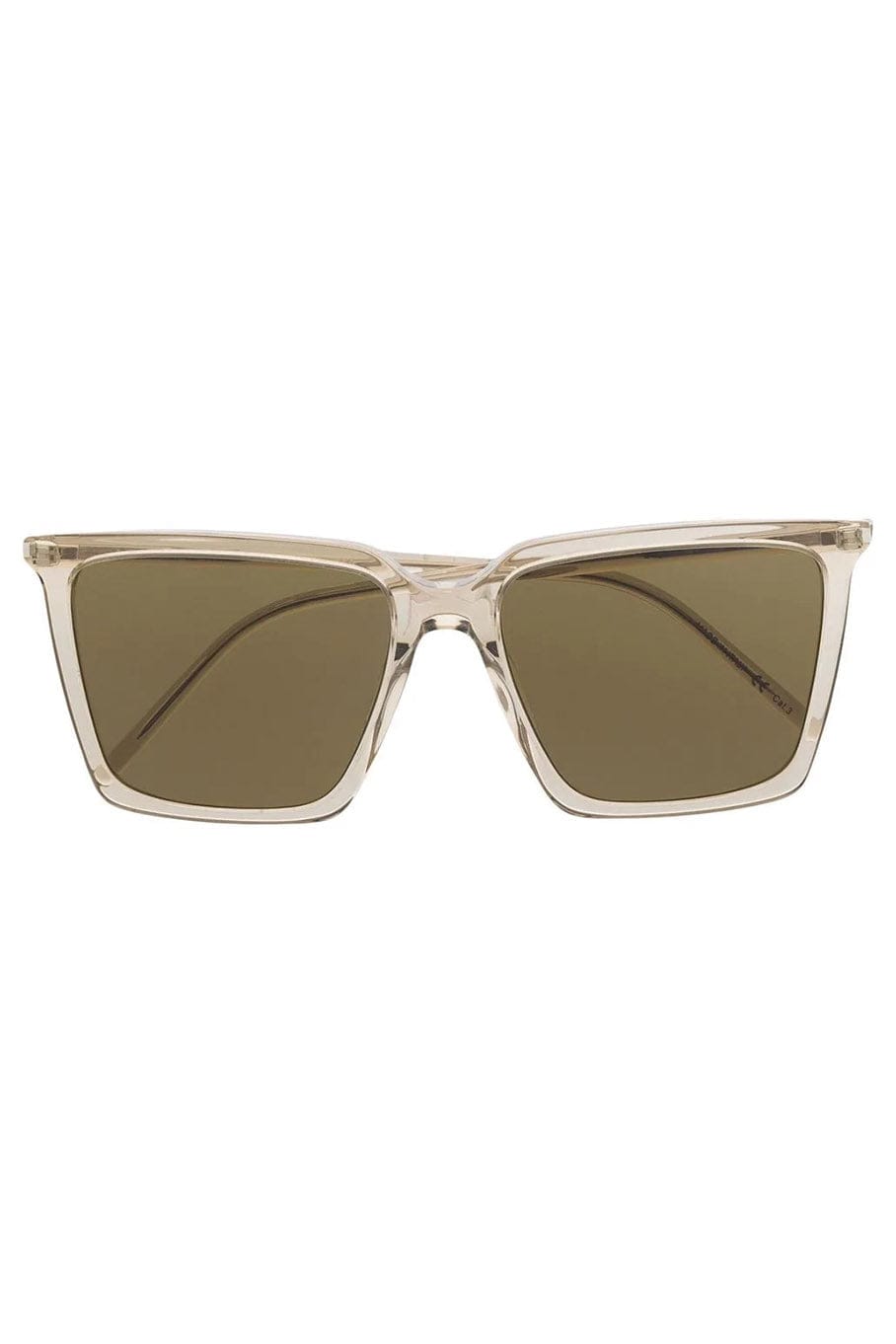 SAINT LAURENT-Oversized Rectangle Sunglasses-NUDE/BRN