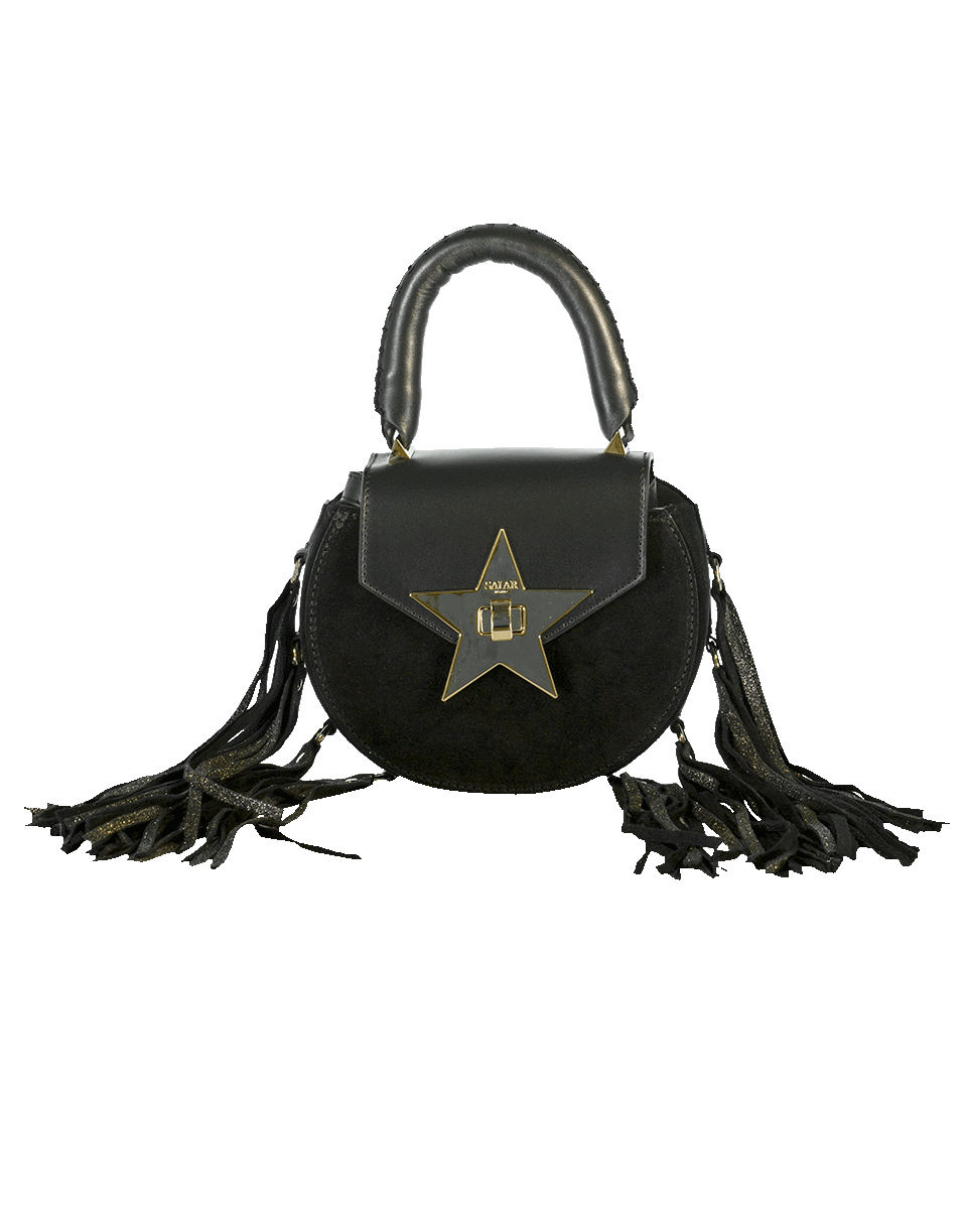 SALAR-Mimi Fringe Chris Bag-BLACK