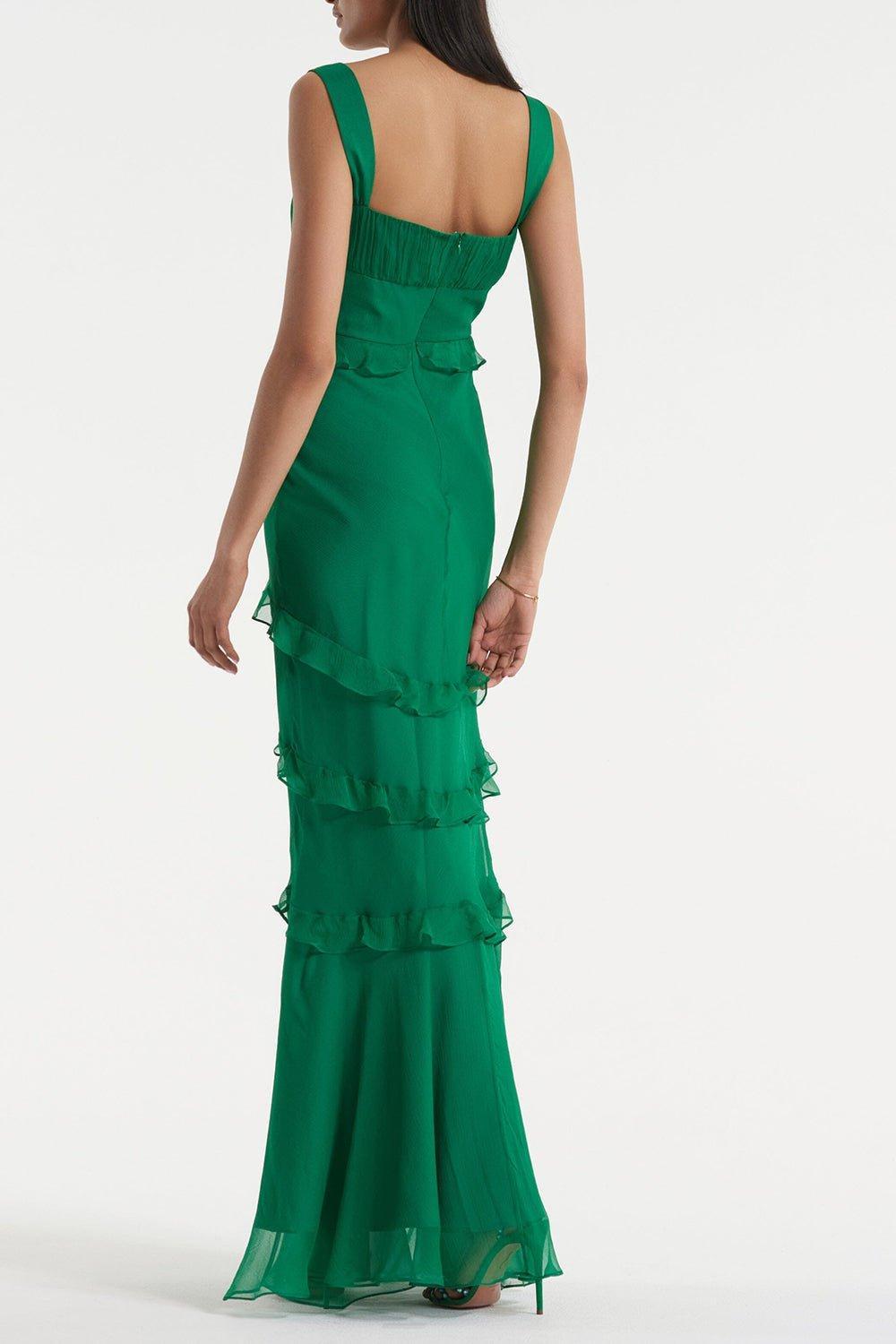 SALONI-Chandra Dress - Emerald-