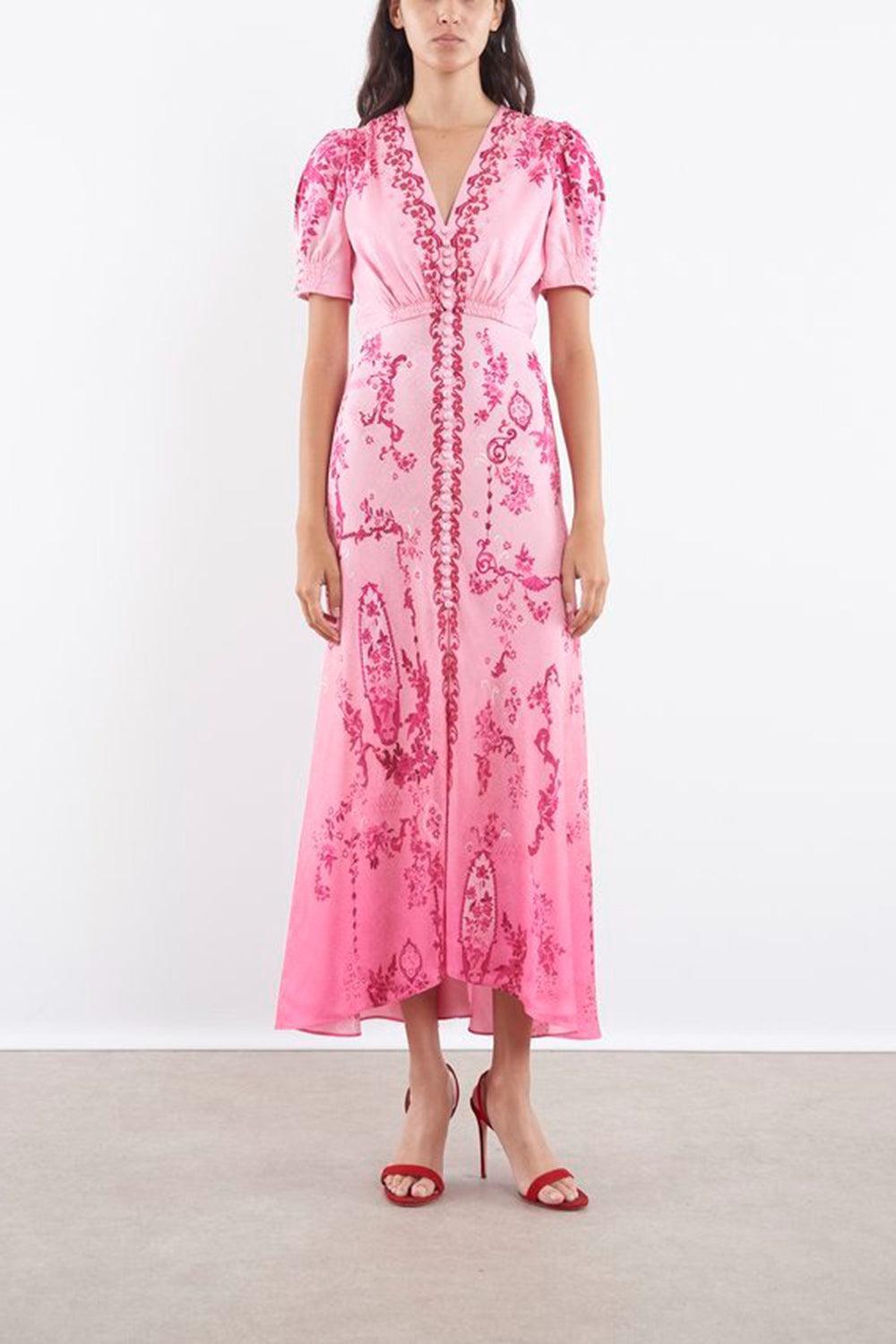 Lea Long Dress-FLRLSERR-0-CLOTHINGDRESSCASUAL-SALONI