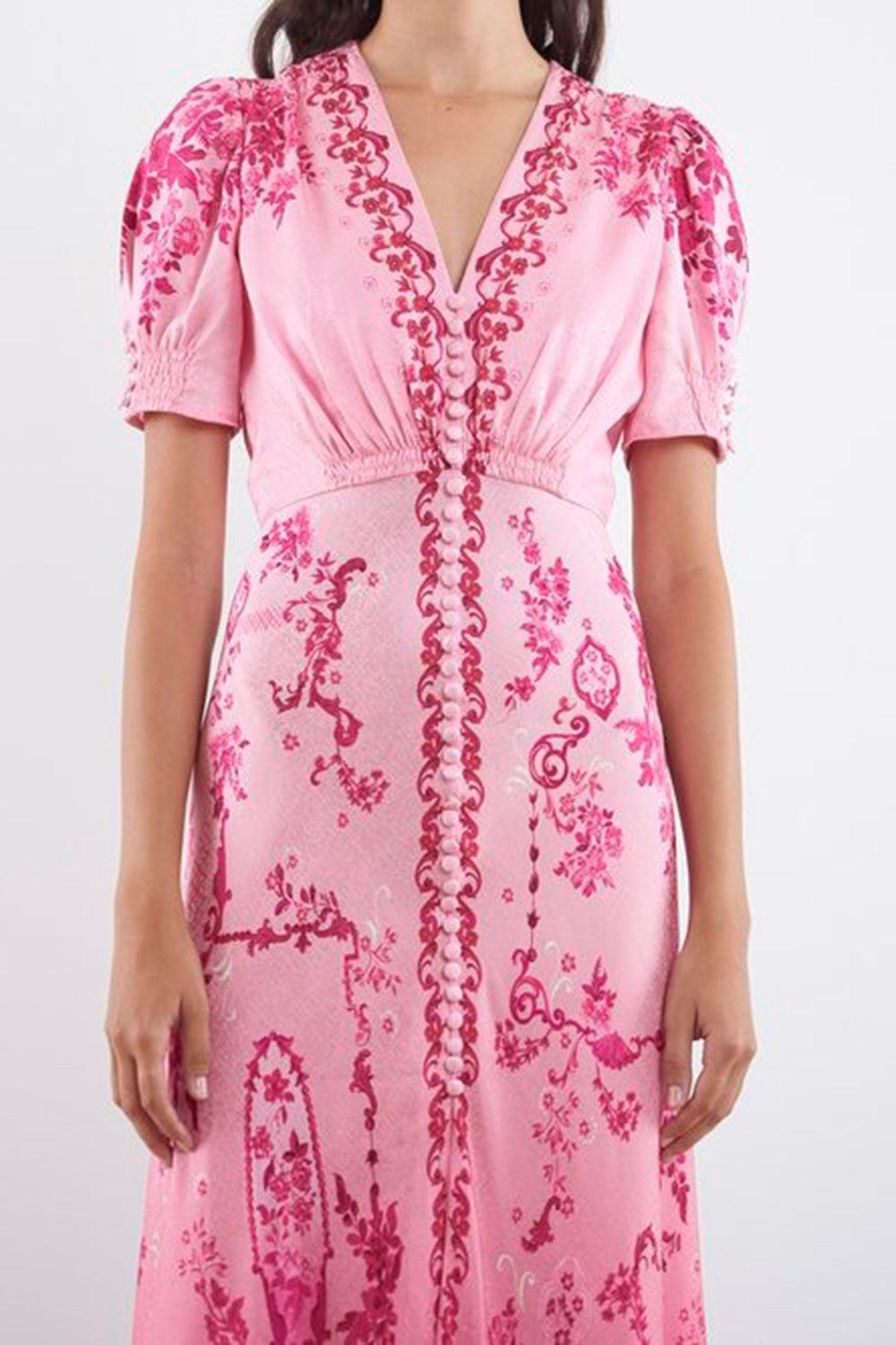 Lea Long Dress-FLRLSERR-0-CLOTHINGDRESSCASUAL-SALONI