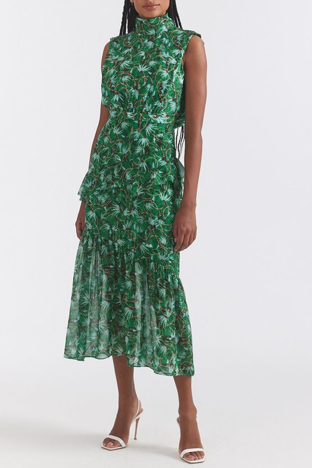 SALONI-Fleur Ruffle Dress-