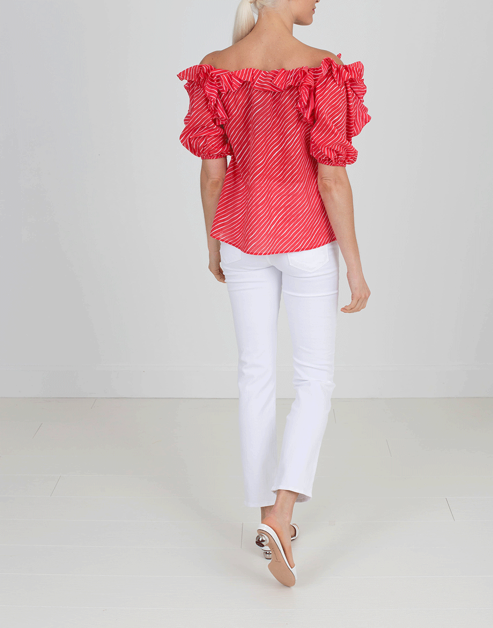 SALONI-Off Shoulder Piper Top-