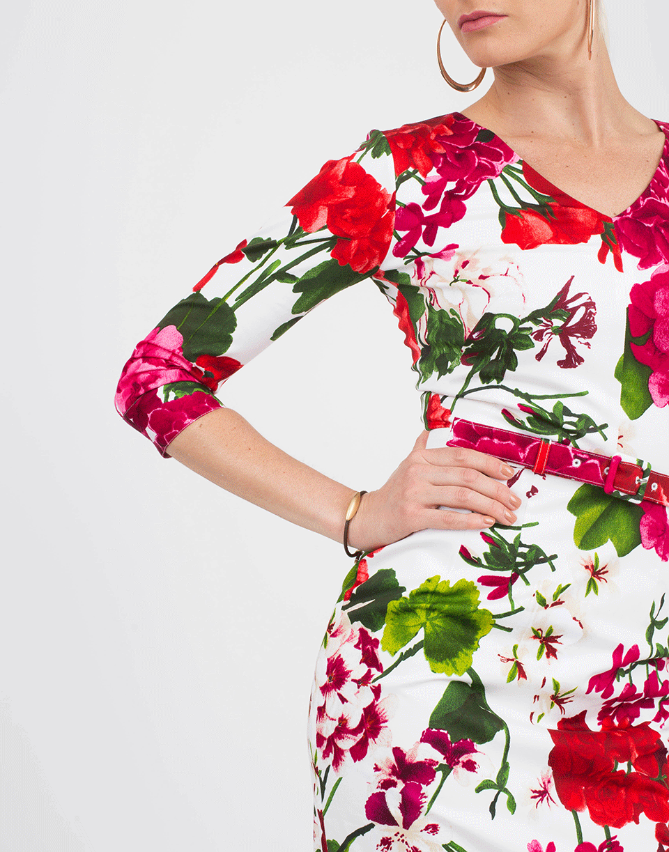 SAMANTHA SUNG-Bougainville Printed Dress-