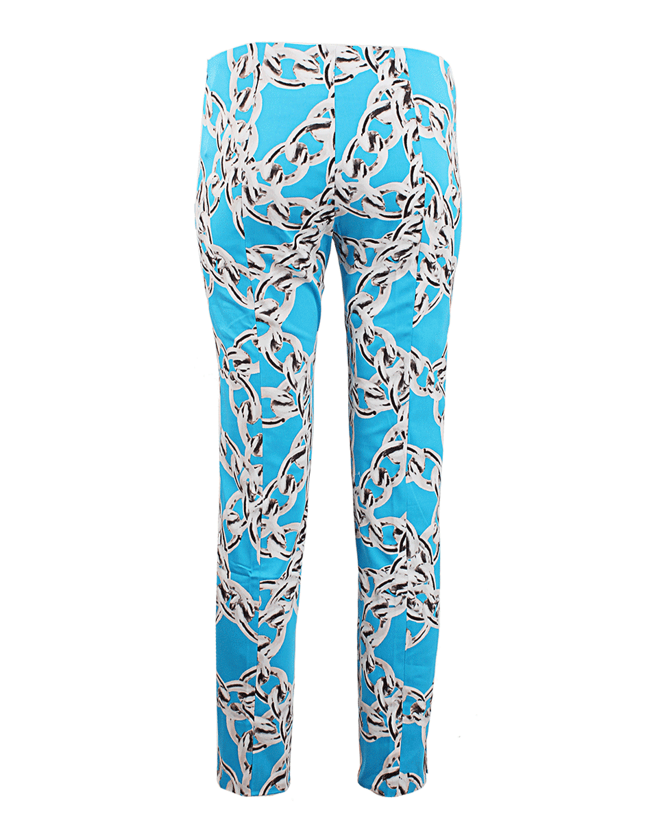 SAMANTHA SUNG-Side Zip Chain Link Print Pants-