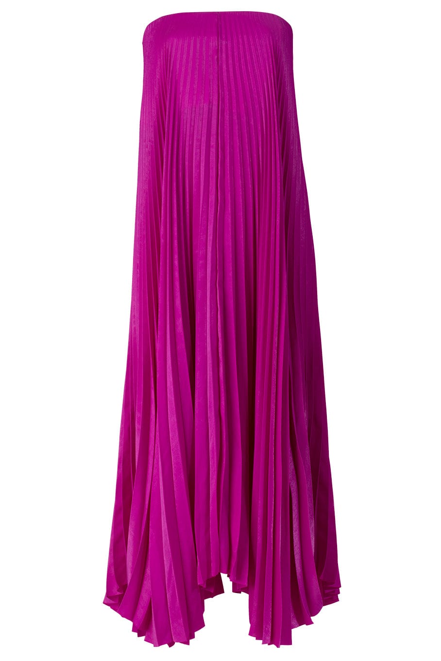 SARA BATTAGLIA-Plisse Strapless Dress-
