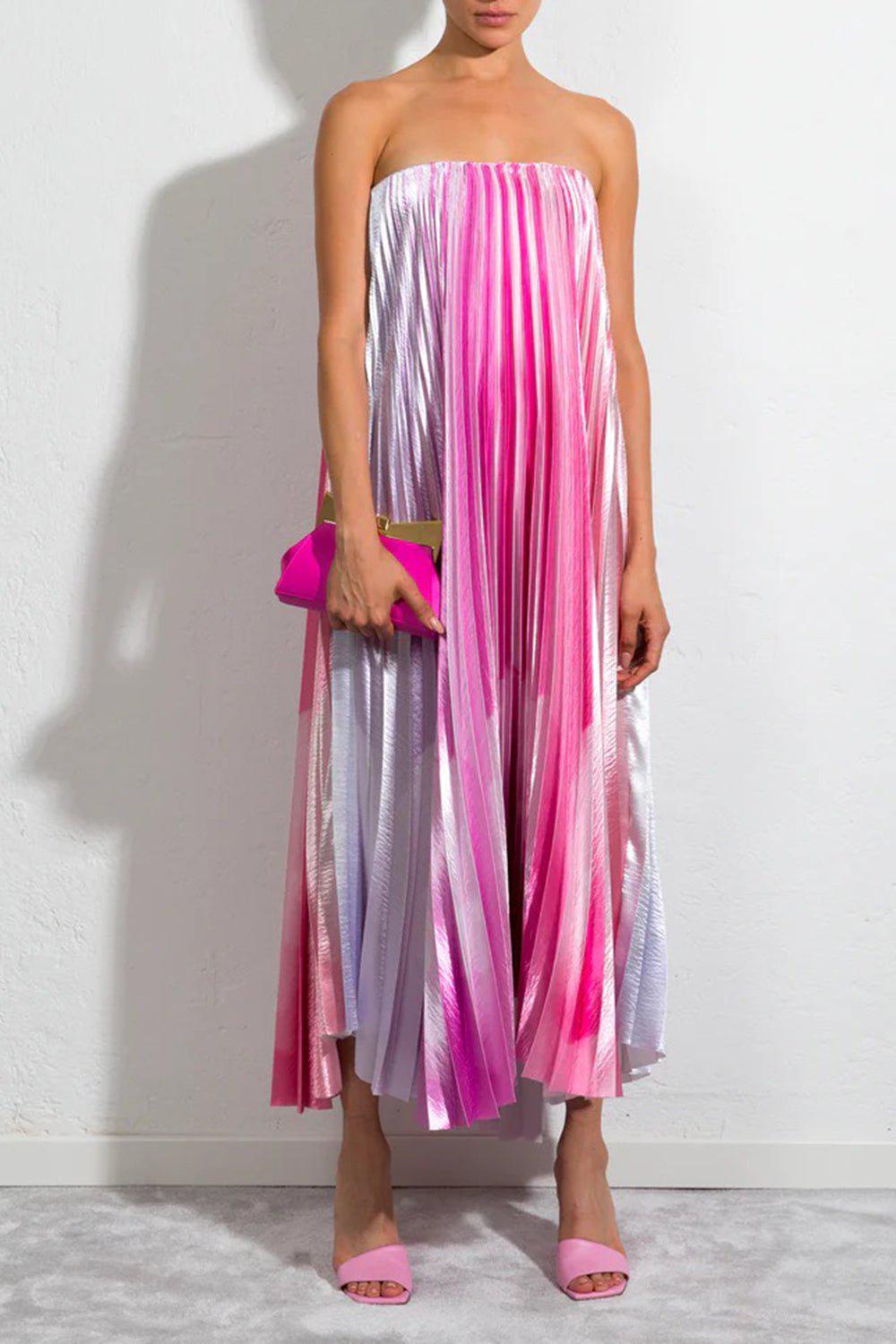 SARA BATTAGLIA-Plisse Dress-