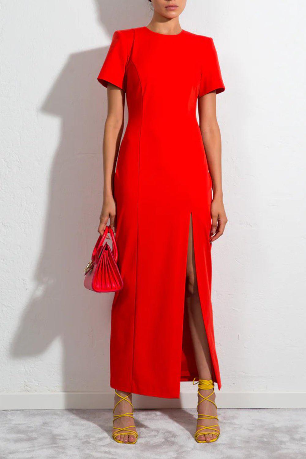 SARA BATTAGLIA-Slit Dress-