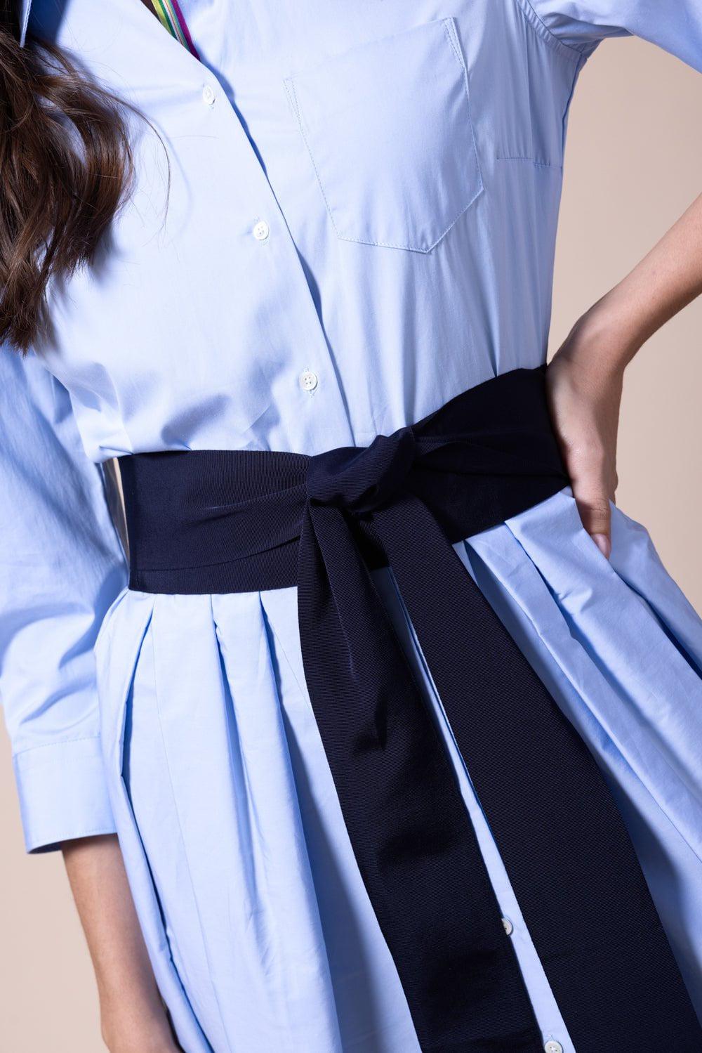 SARA ROKA-GG Ribbon Belt - Navy-