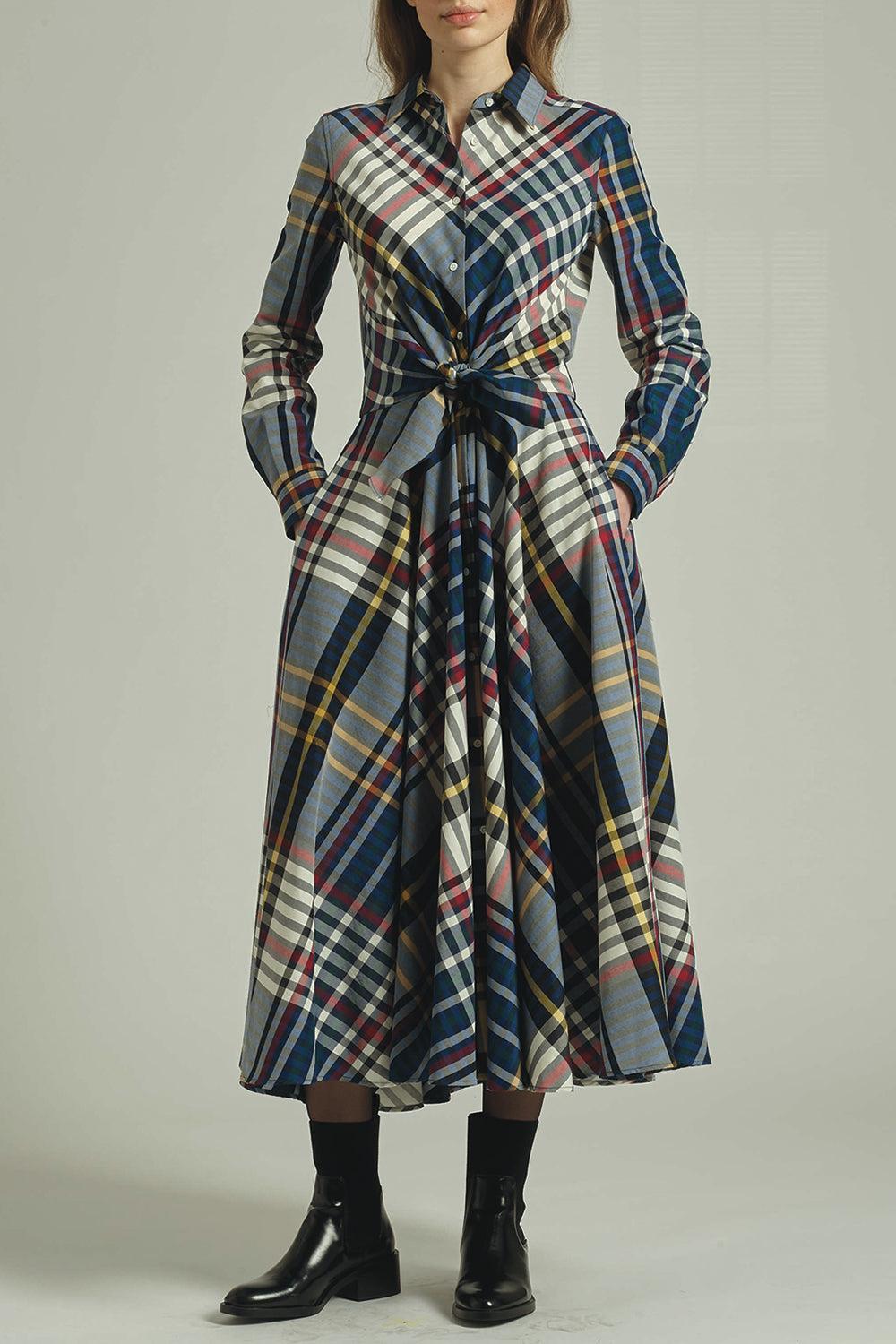 Draffa Dress-MAXIPLD-38-CLOTHINGDRESSCASUAL-SARA ROKA